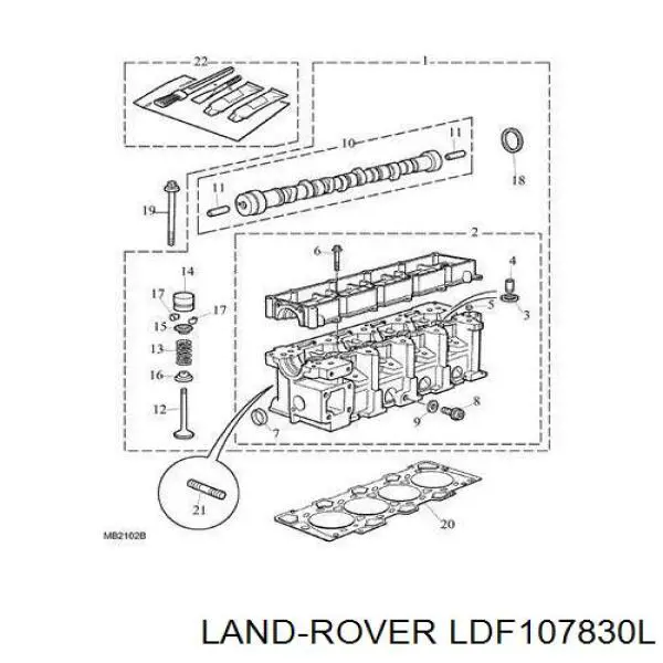 LDF108410 Land Rover culata