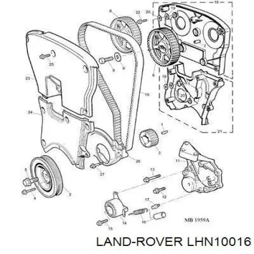 LHN10016 Land Rover correa distribución