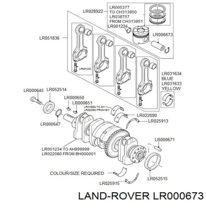 Comprar LR000673 Land Rover Retén de cigüeñal frontal
