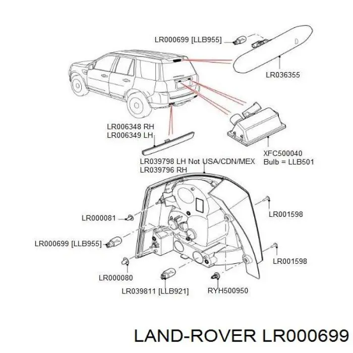 Espejo izquierdo Land Rover LR000699 precio, desde 3,01 EUR