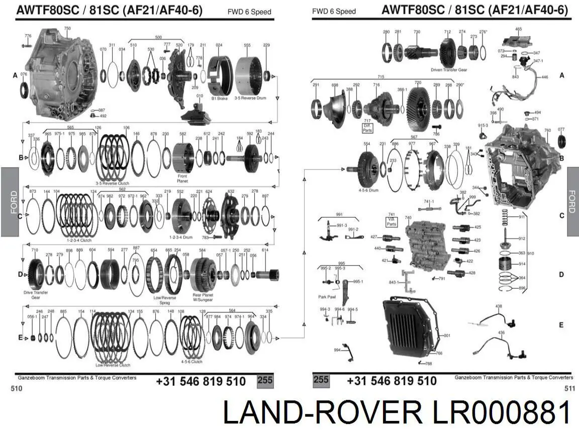 Retén del eje secundario de la transmisión Land Rover LR000881 precio, desde 12,54 EUR
