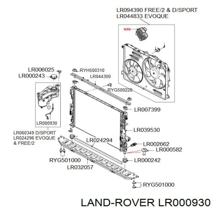 Comprar LR000930 Land Rover Sensor de nivel de refrigerante del depósito