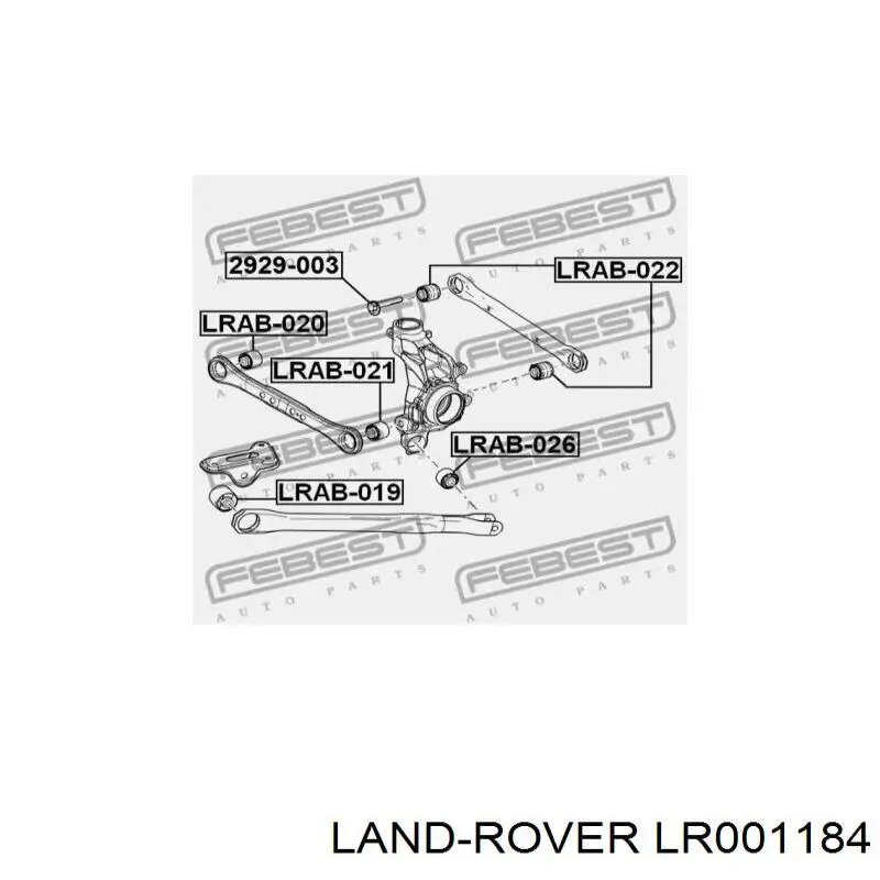 Silentblock de brazo transversal de suspensión trasera Land Rover LR001184 precio, desde 13,60 EUR