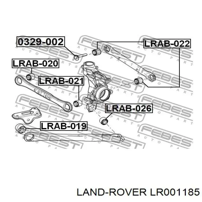Comprar LR001185 Land Rover Buje de mangueta trasera