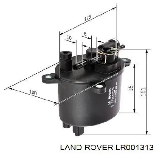 Filtro combustible Land Rover LR001313 precio, desde 35,40 EUR