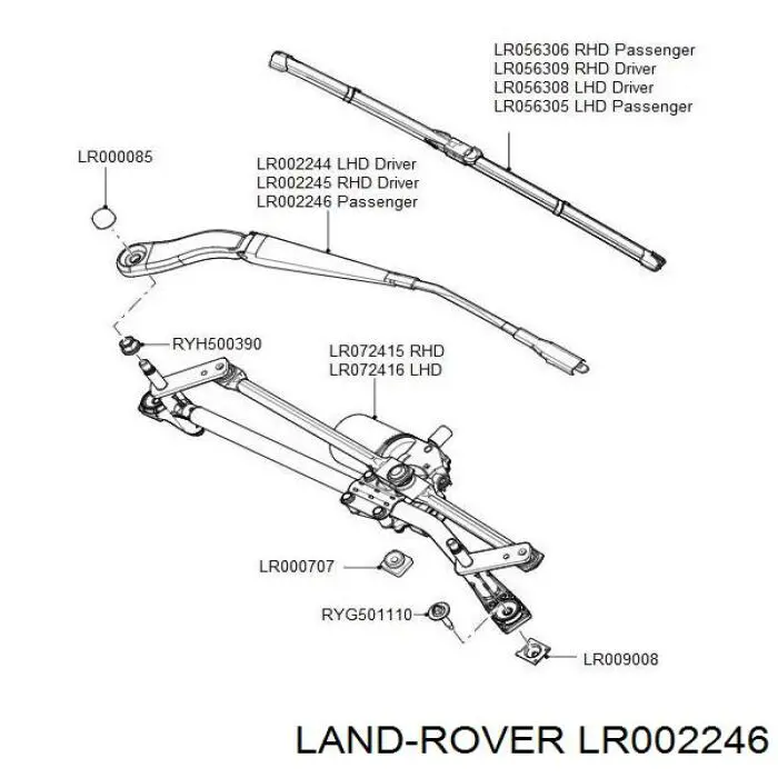 Brazo de limpiaparabrisas Land Rover Freelander II SUV (L359) (2006 - 2014) precio, desde 40,66 EUR