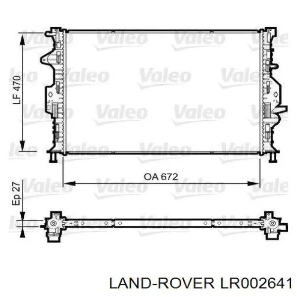 LR002641 Land Rover radiador