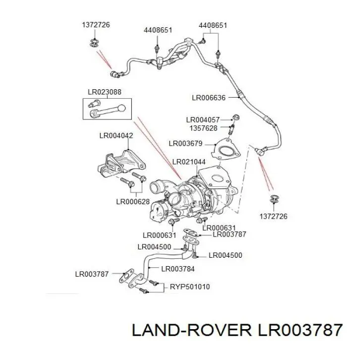 Junta De Manguera De Drenaje De Aceite De Turbina para Land Rover Range Rover (L322)