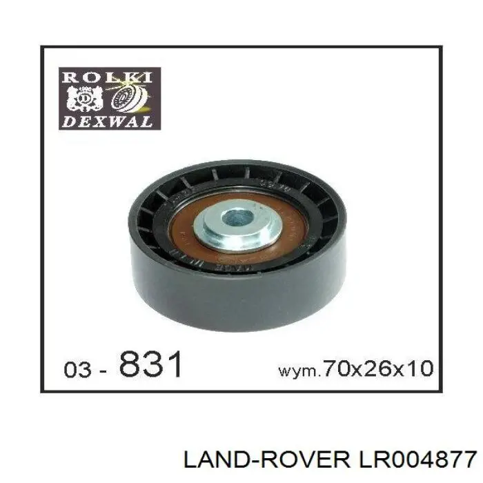 LR004877 Land Rover polea inversión / guía, correa poli v