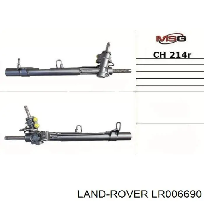 LR006690 Land Rover cremallera de dirección