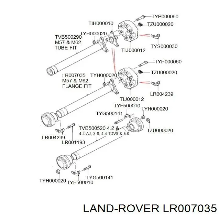 Árbol de transmisión delantero Land Rover LR007035 precio, desde 171,96 EUR