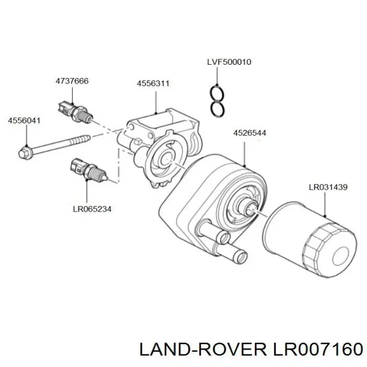 LR007160 Land Rover filtro de aceite