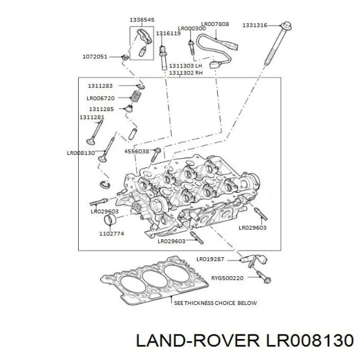1316137 Land Rover válvula de escape