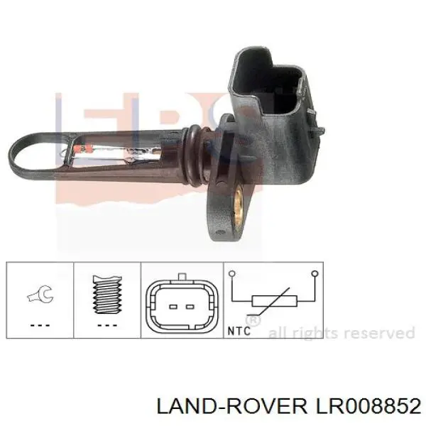 LR008852 Land Rover sensor, temperatura del aire de admisión
