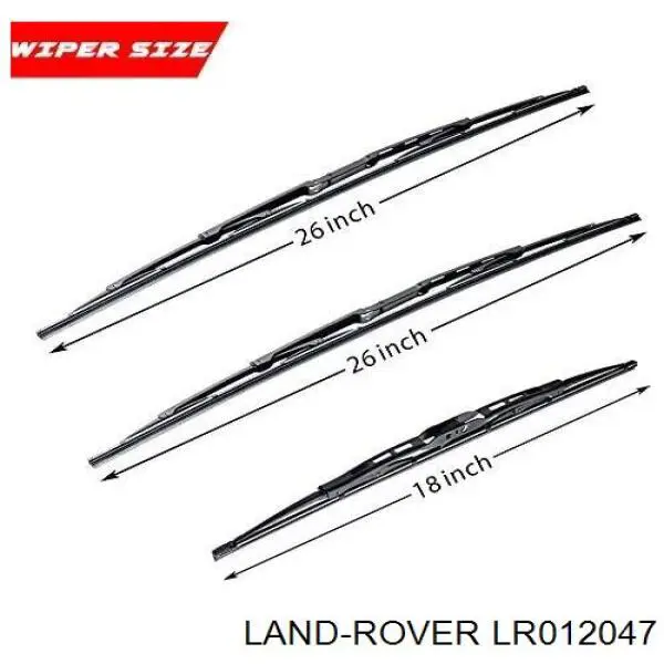 LR012047 Land Rover limpiaparabrisas de luna trasera