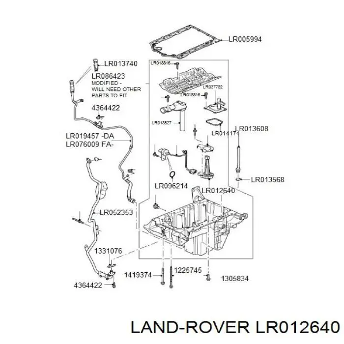 Sensor de nivel de aceite del motor para Land Rover Range Rover (L320)