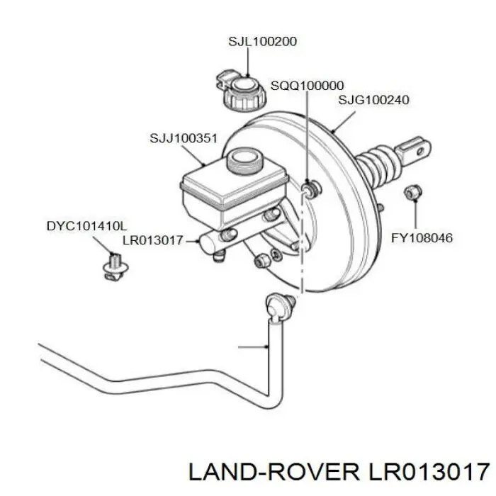 Comprar LR013017 Land Rover Cilindro maestro de frenos