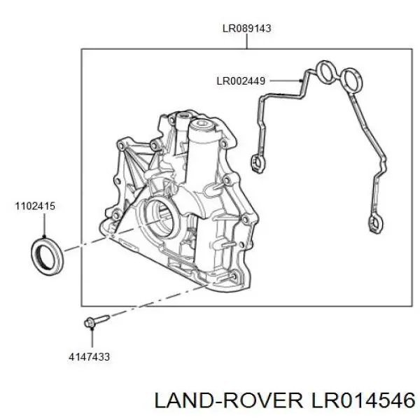 LR014546 Land Rover Bomba de aceite