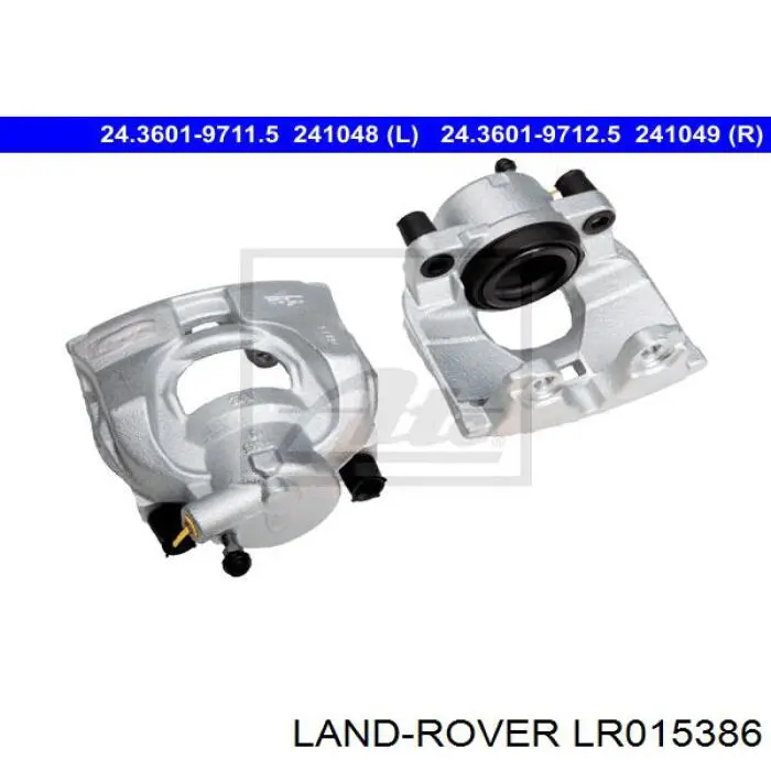 LR015386 Land Rover pinza de freno delantera derecha