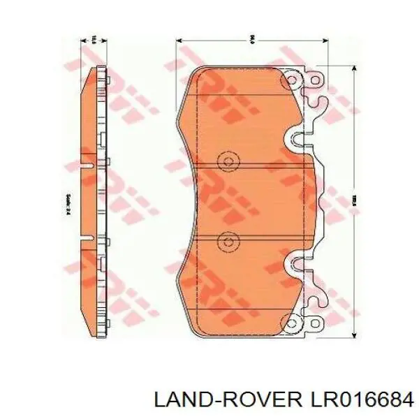 Comprar LR016684 Land Rover Pastillas delanteras de freno