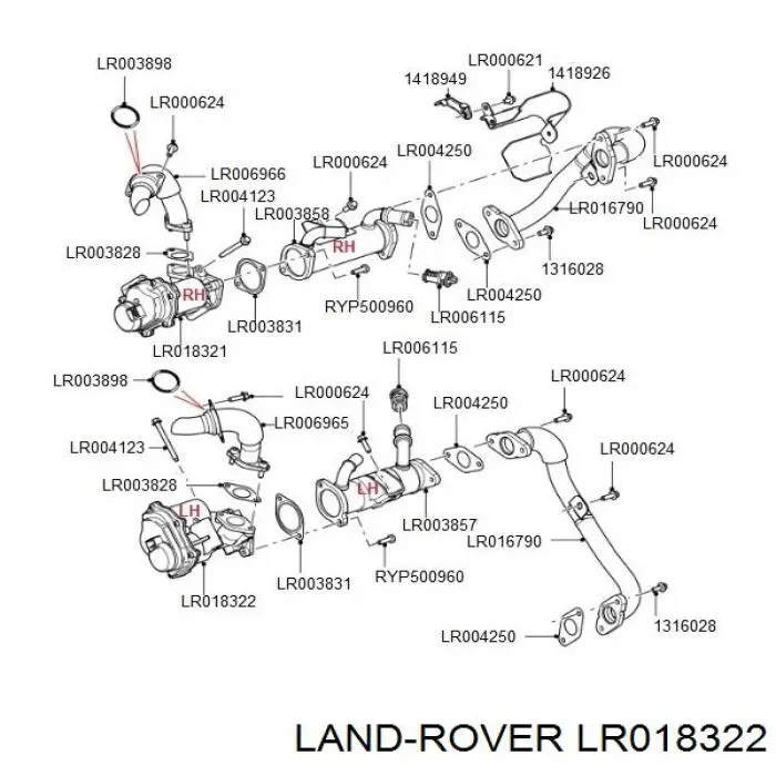 LR018322 Land Rover egr