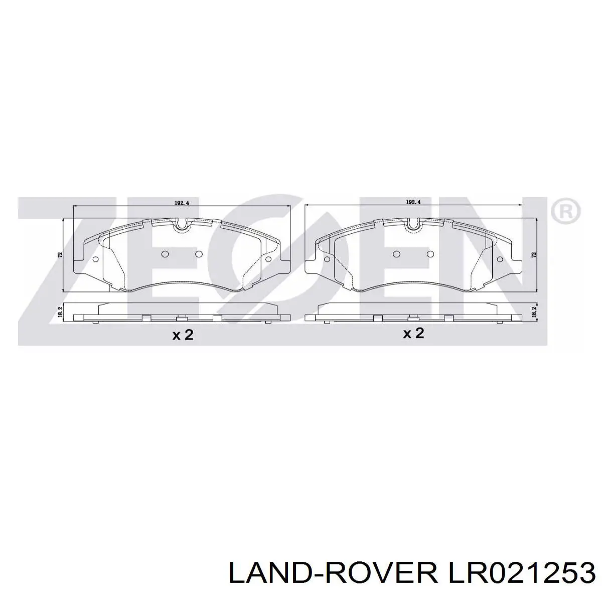 Comprar LR021253 Land Rover Pastillas delanteras de freno