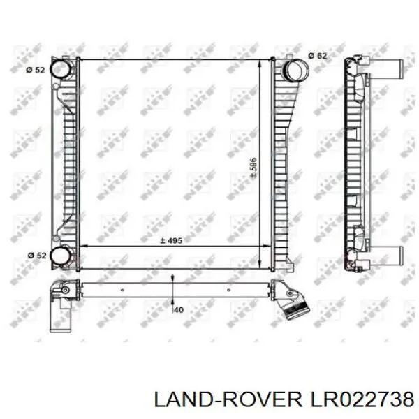 Comprar LR022738 Land Rover Turbo intercooler