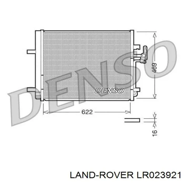 LR023921 Land Rover condensador aire acondicionado