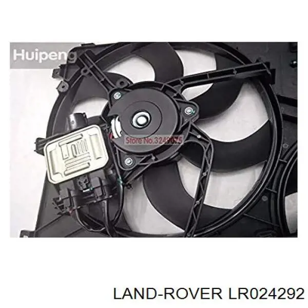 LR024292 Land Rover difusor de radiador, ventilador de refrigeración, condensador del aire acondicionado, completo con motor y rodete