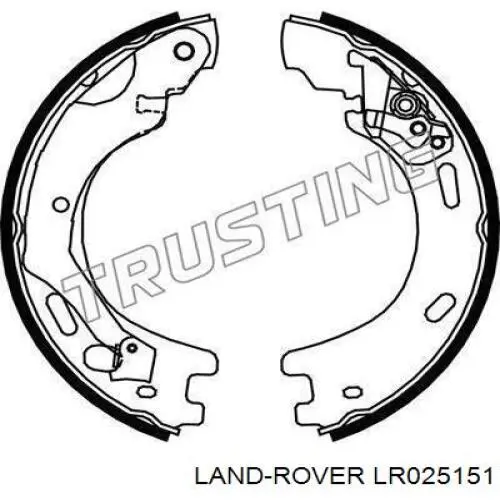 LR025151 Land Rover juego de zapatas de frenos, freno de estacionamiento