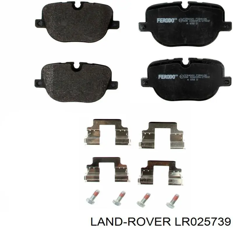 LR025739 Land Rover pastillas de freno traseras