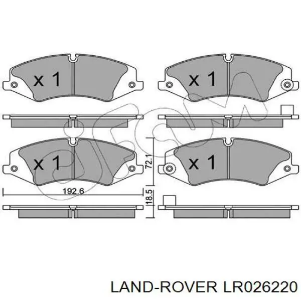 LR026220 Land Rover pastillas de freno delanteras