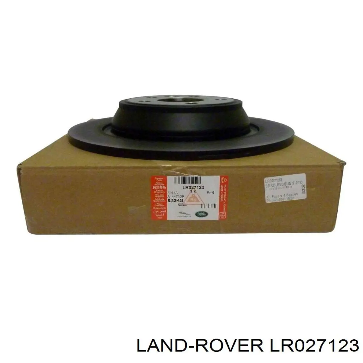 LR027123 Land Rover Freno de disco trasero