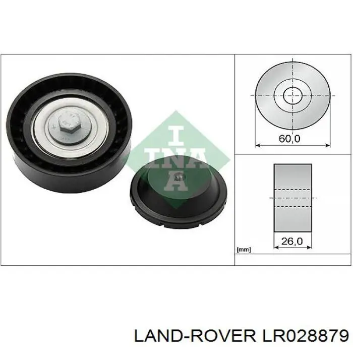Polea inversión/guía, correa auxiliar servicios Land Rover LR028879 precio, desde 21,99 EUR