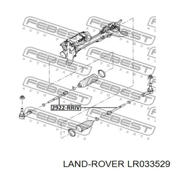 LR045193 Land Rover barra de acoplamiento