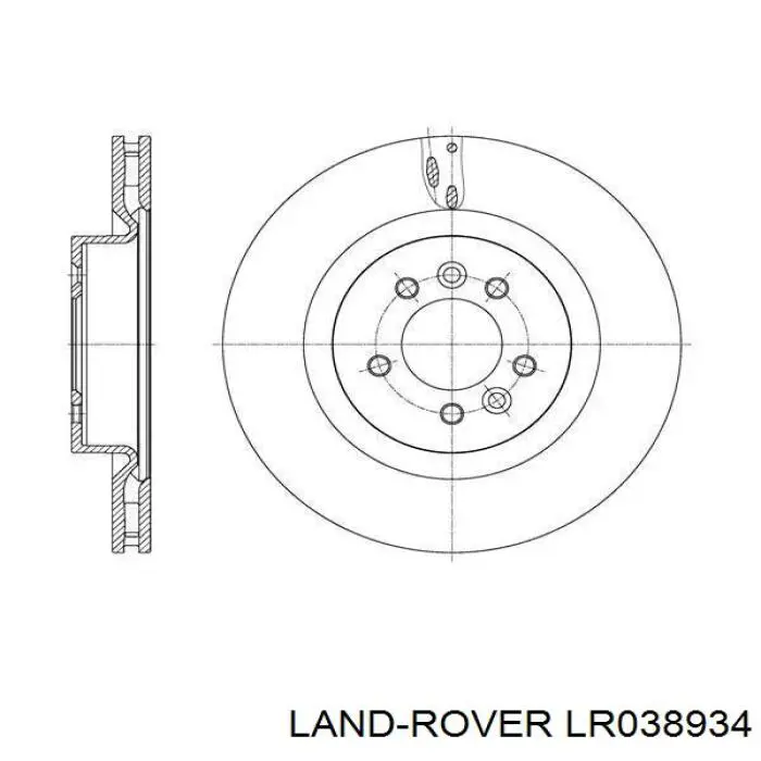 Comprar LR038934 Land Rover Freno de disco delantero
