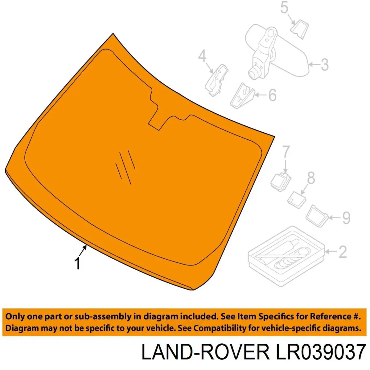 LR039037 Land Rover parabrisas