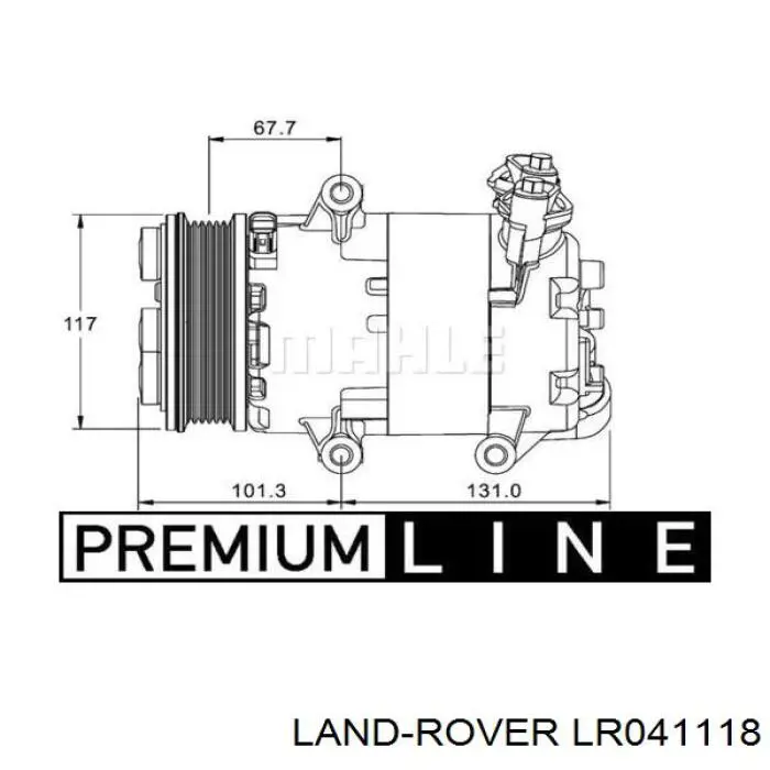 LR041118 Land Rover compresor de aire acondicionado