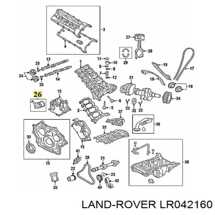 Comprar LR016405 Land Rover Válvula de control del árbol de levas