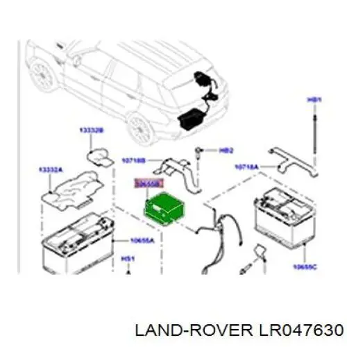 Batería de Arranque Rover (LR047630)