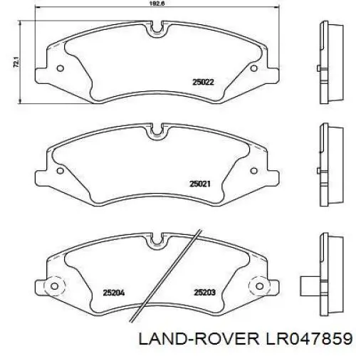 LR047859 Land Rover pastillas de freno delanteras