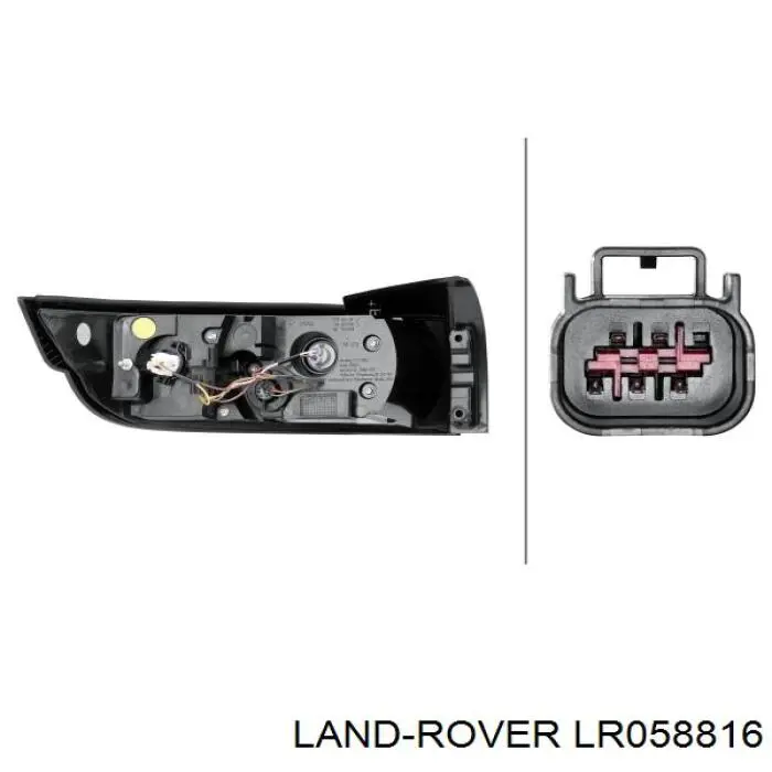 LR058816 Land Rover piloto posterior derecho