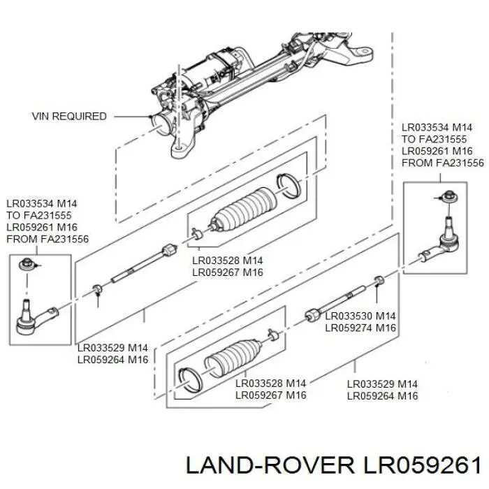 Rótula de barra de acoplamiento Land Rover LR059261 precio, desde 31,08 EUR