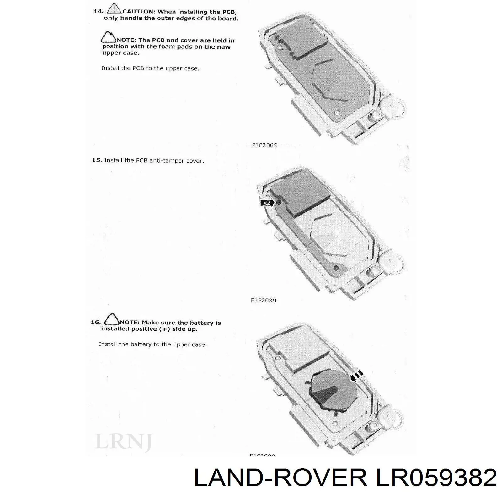 LR059382 Land Rover llavero crontol de alarma