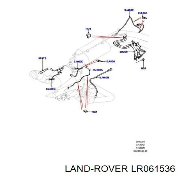 LR045642 Land Rover bomba de alta presión