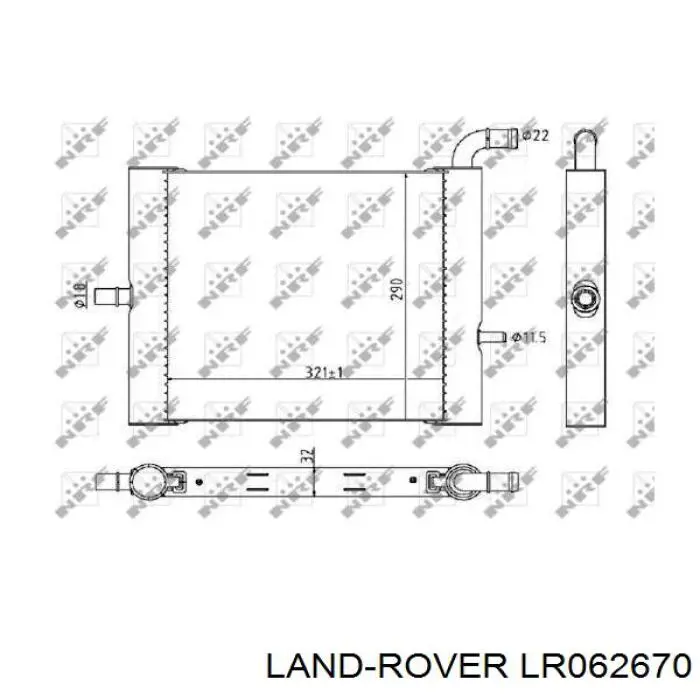 Comprar LR062670 Land Rover Radiador adicional de refrigeración del motor