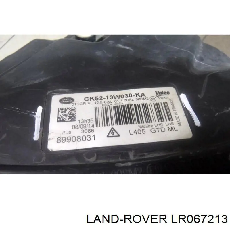 CK5213W030EB Land Rover faro izquierdo