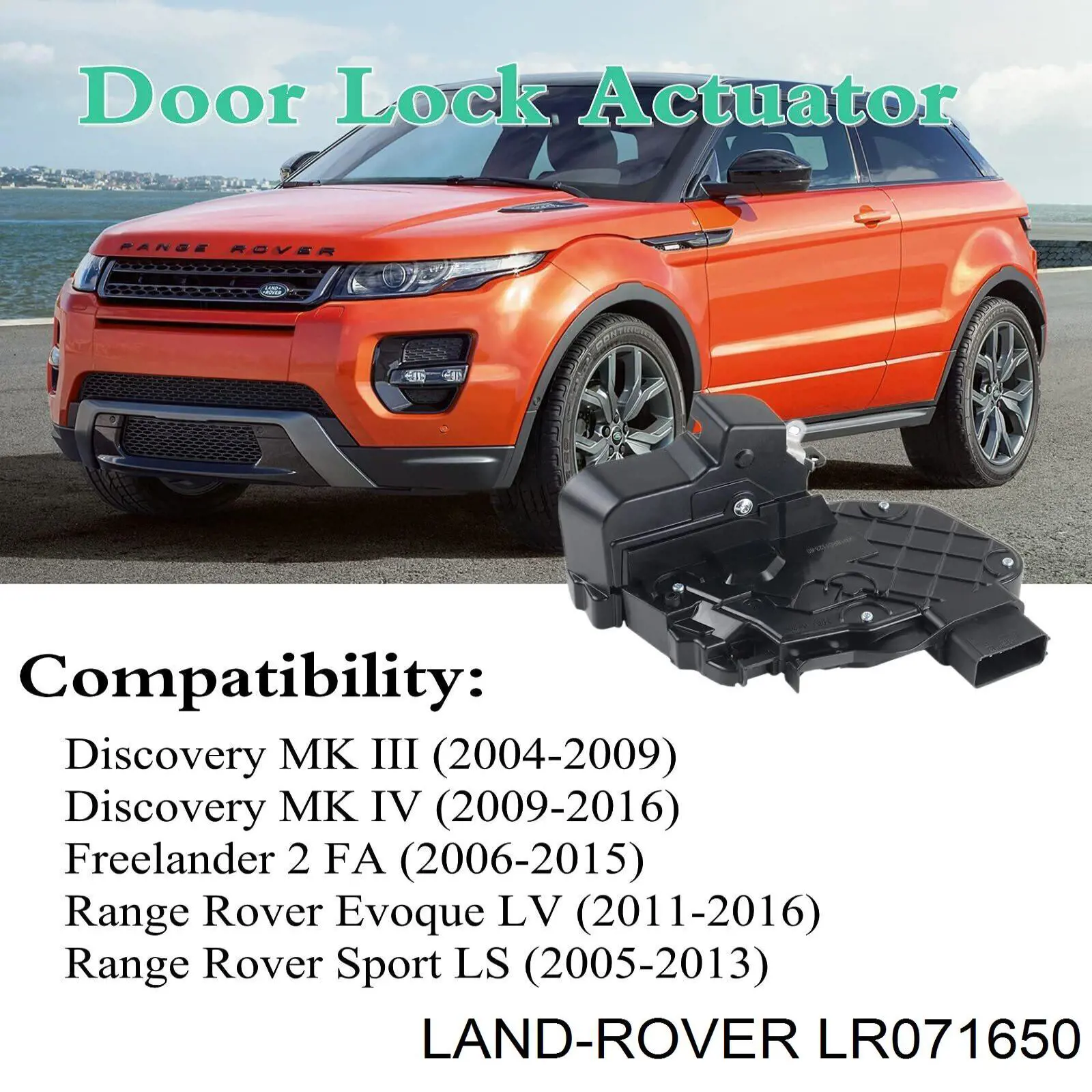 LR011303 Rover cerradura de puerta trasera izquierda