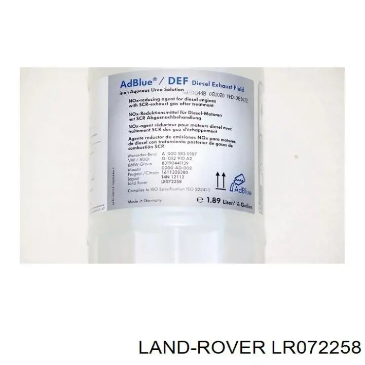 Comprar LR072258 Land Rover AdBlue, urea