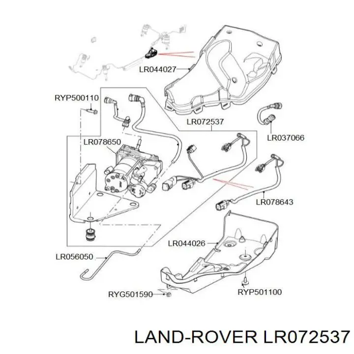 Compresor de suspensión neumática LR072537 Land Rover